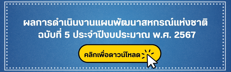 ผลการดำเนินงานแผนพัฒนาสหกรณ์แห่งชาติ ฉบับที่ 5 ประจำปีงบประมาณ พ.ศ. 2567